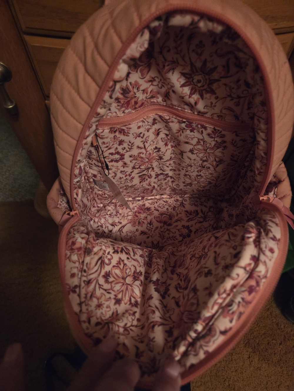 Vera Bradley Quilted Terracotta Backpack - Picture 2 of 2